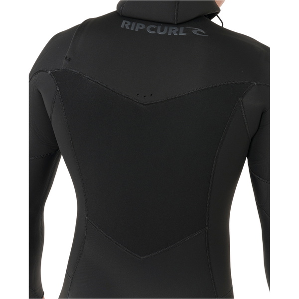 2026 Rip Curl Mens Dawn Patrol 6/ 4mm Hooded Chest Zip Wetsuit 16NMFS - Black